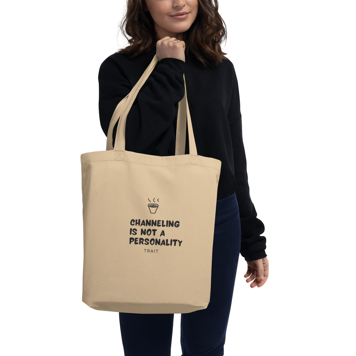 Channeling tote front closeup